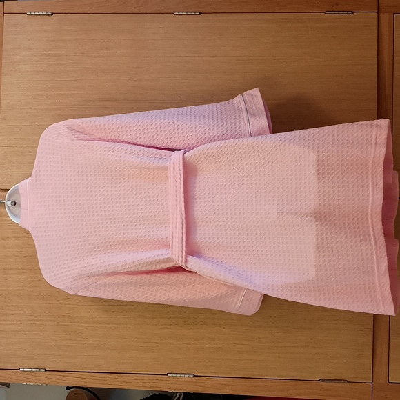 NWOT Jasmine Rose SZ L Pink Waffle Bath Robe - Picture 2 of 9